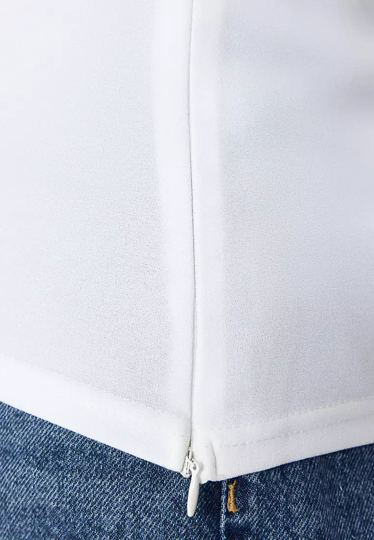 Side Zip Strapless Top