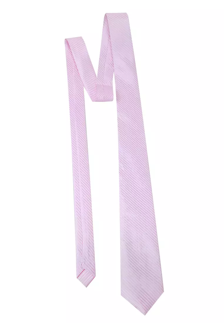 Ocean Dasi Pria Garis Long Line Tie Man Neckwear Aksesoris Fashion Material Polyester ORIGINAL - Pink