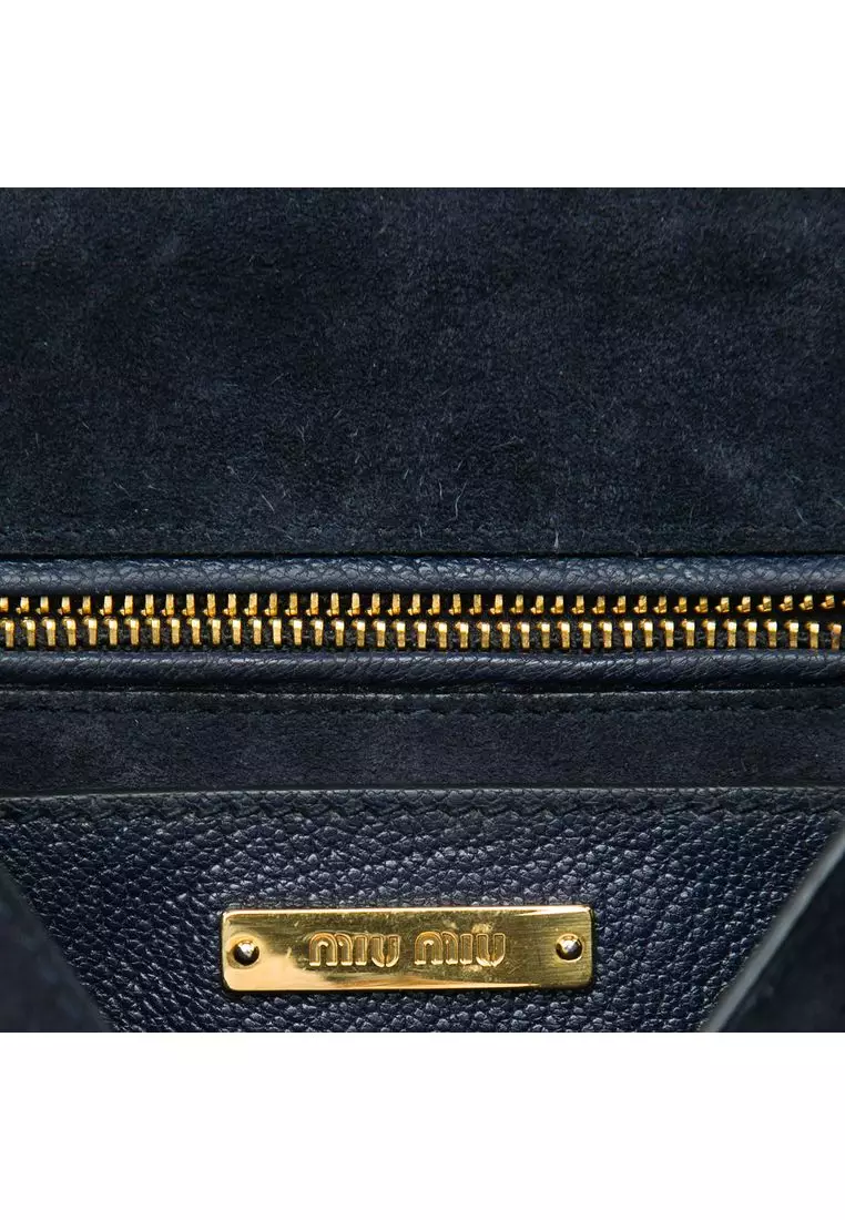 Pre-Loved Miu Miu Goatskin Madras Crossbody