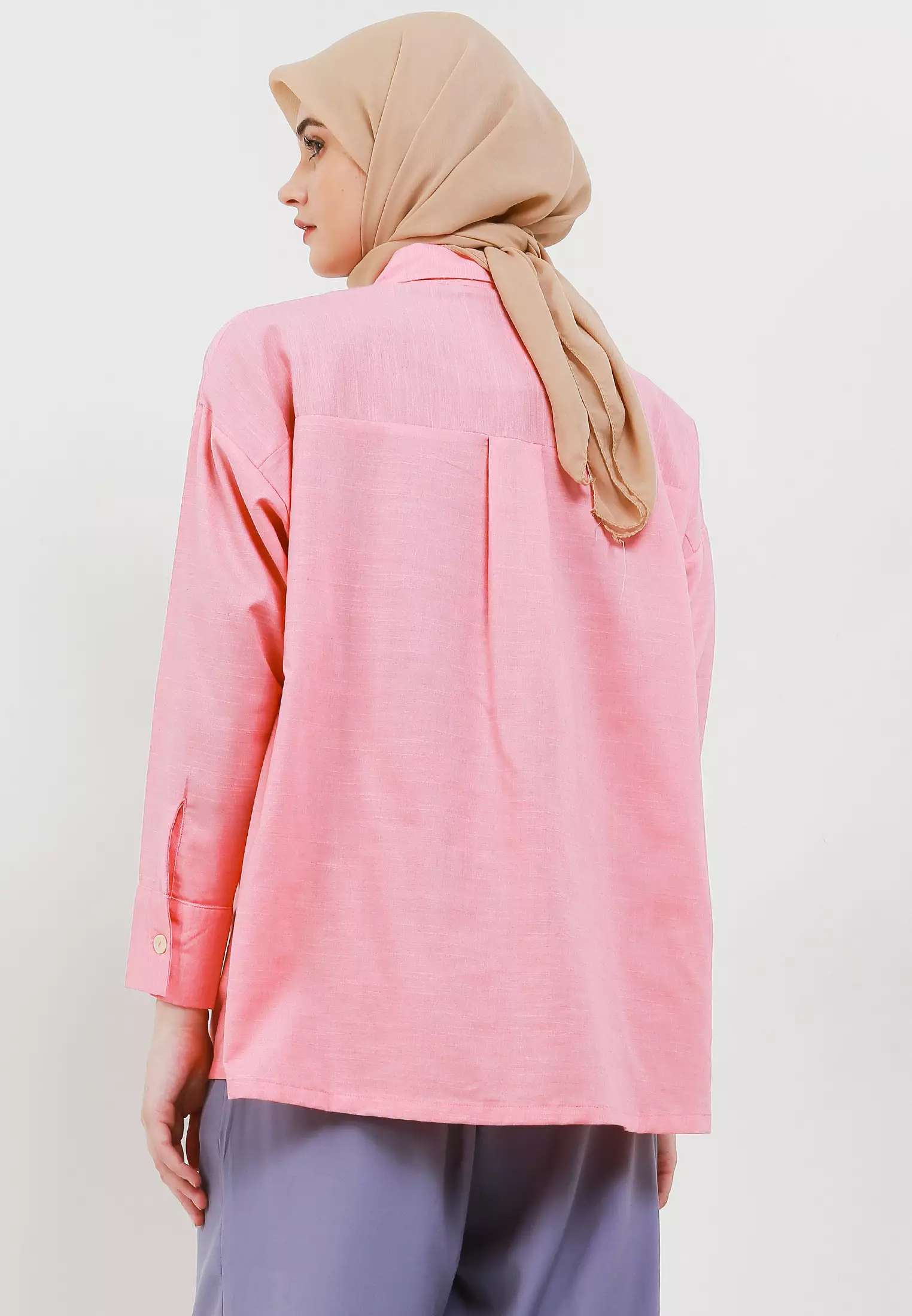 MFMW Amerie Atasan Kemeja Pink