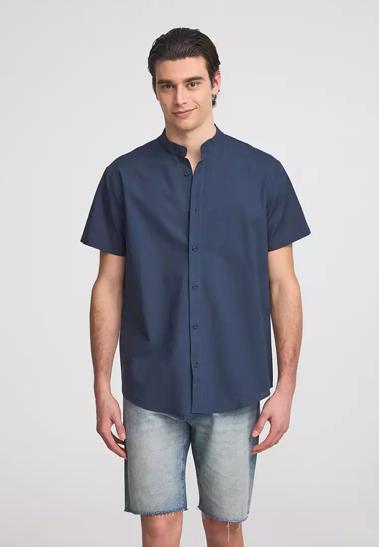 Buy Terranova Terranova Mandarin Collar Shirt for Men 2024 Online ...