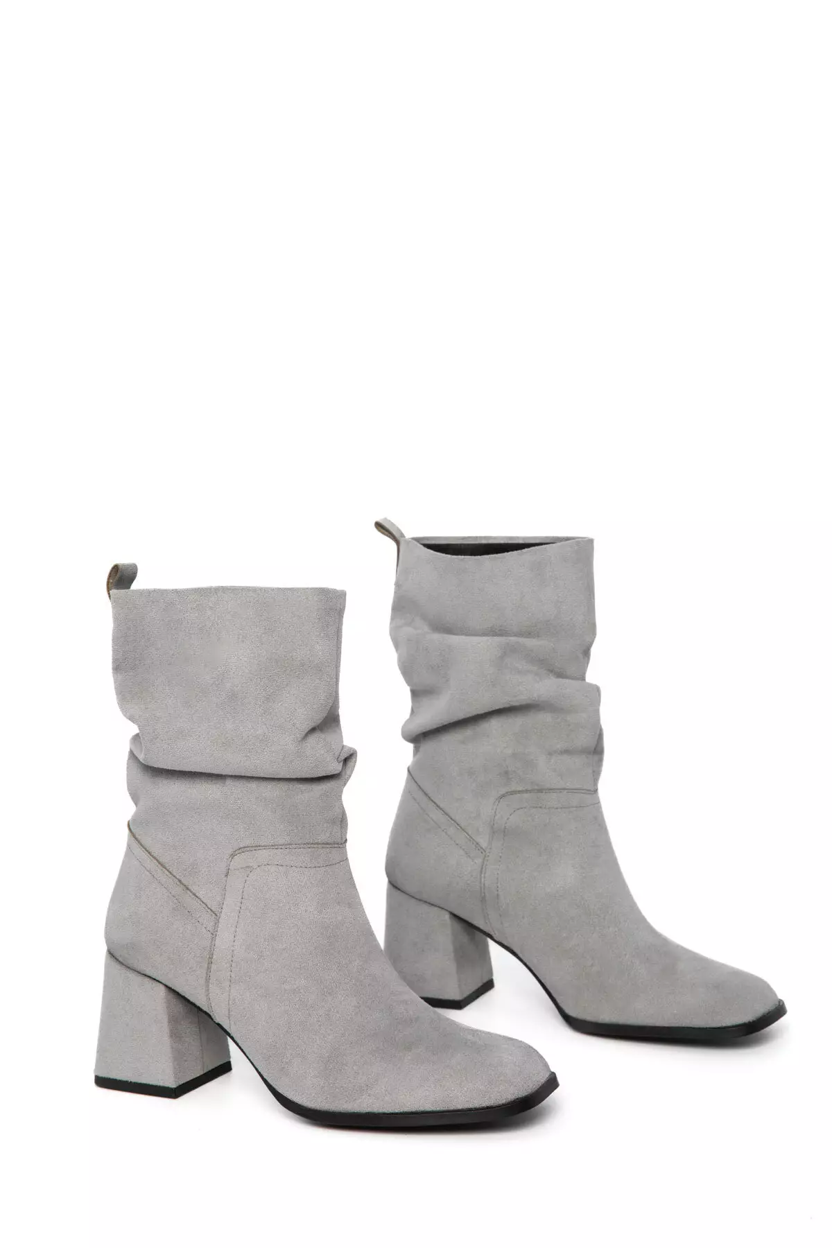 Gray Suede Women'S Boots & Booties 21124