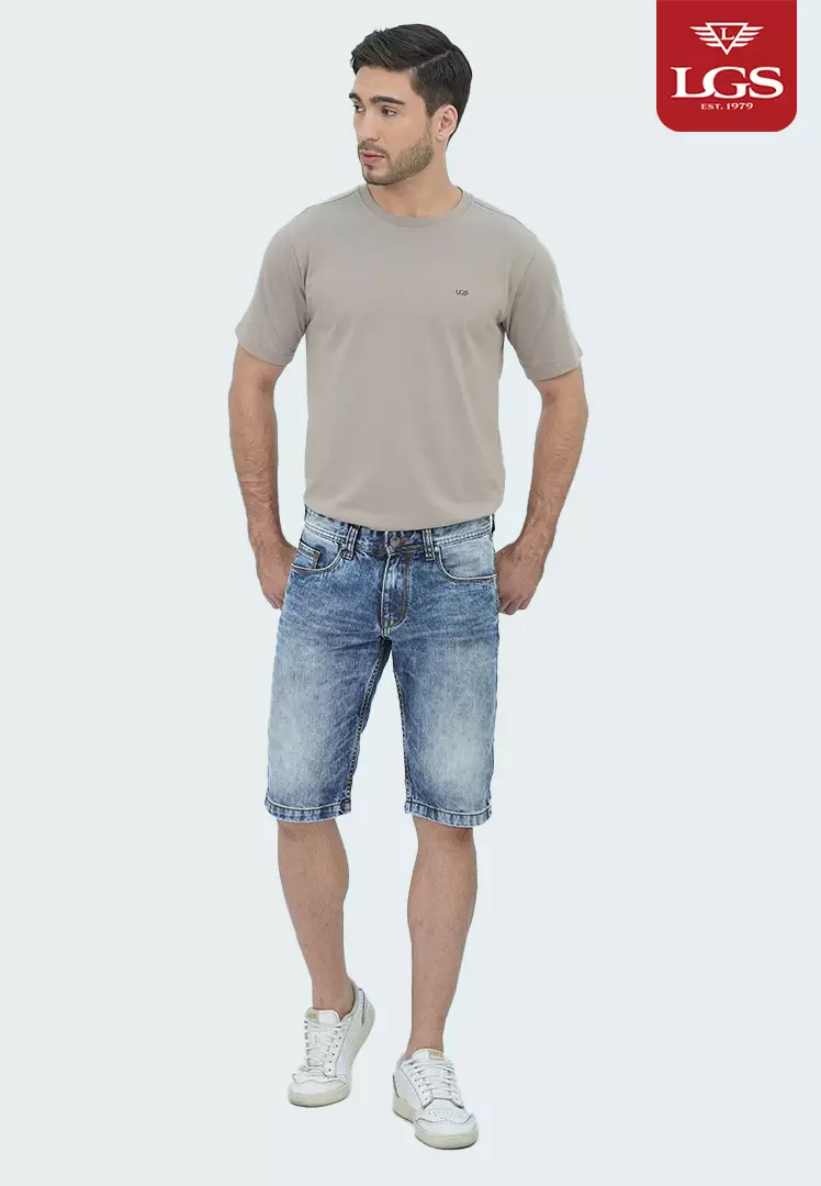 LGS - Celana Pendek - Jeans - Light Blue - Washed Denim - JSS.293.P080.A691.C