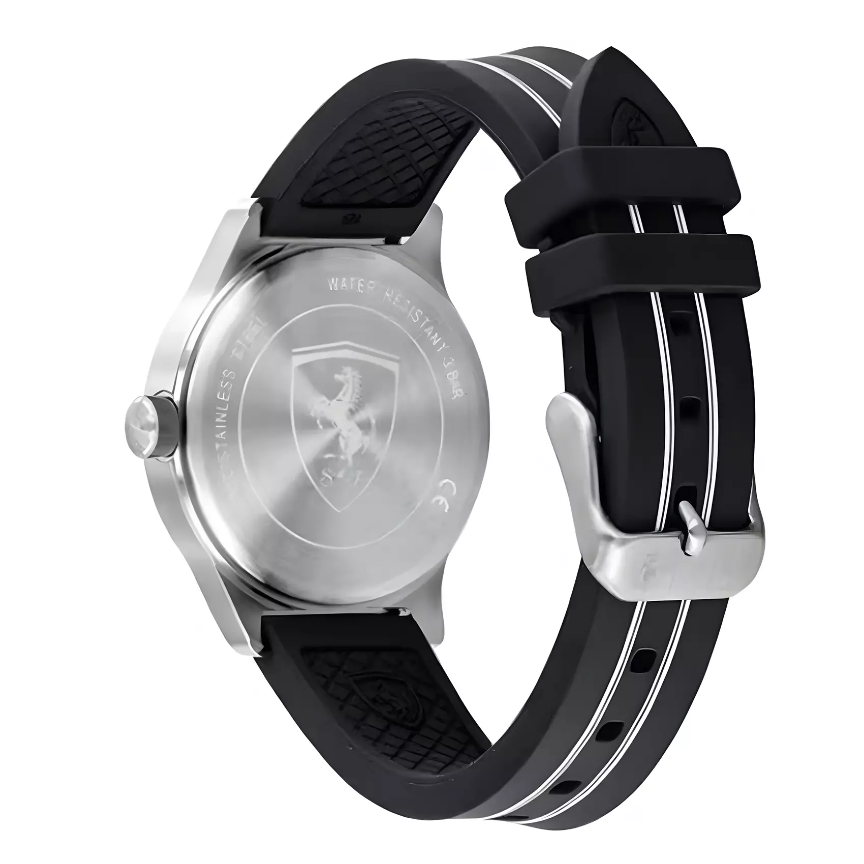 Ferrari - Jam Tangan Quartz Analog Anak Pria - Black Round Dial Kid's Watch - 0810024