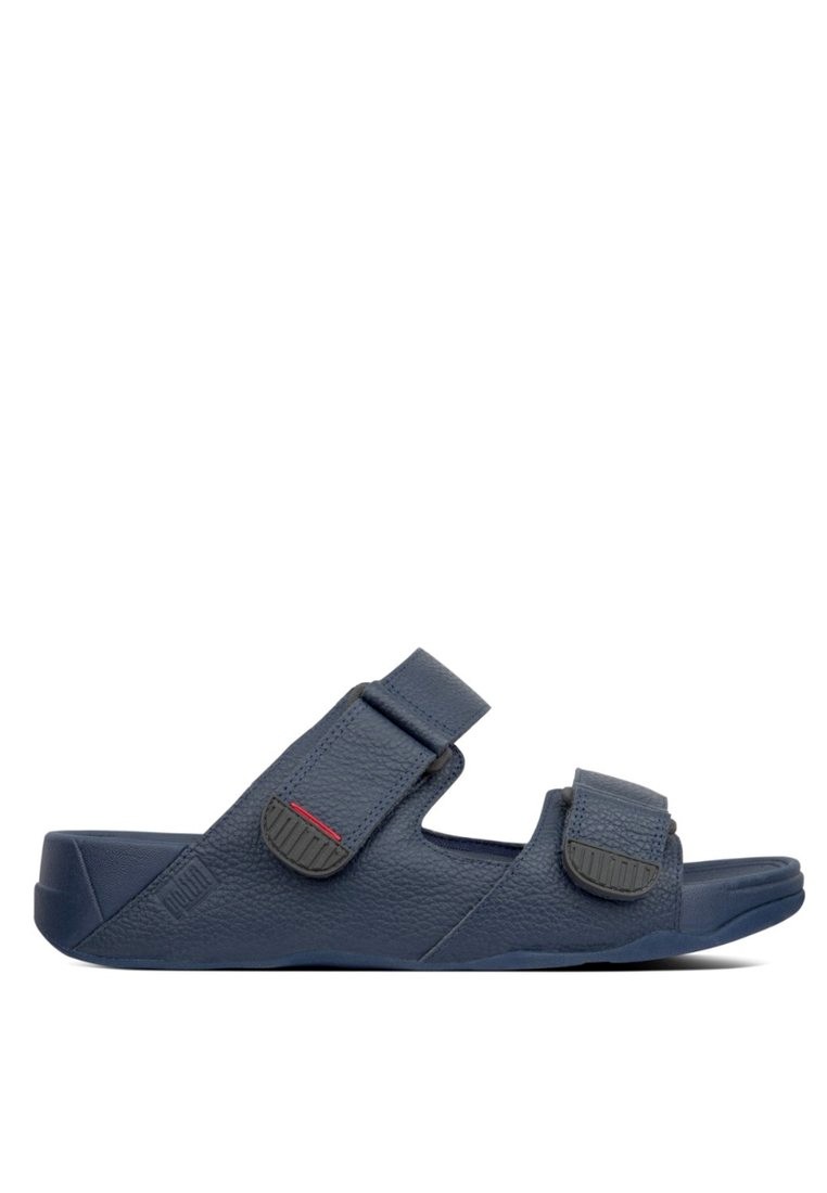 FitFlop GOGH MOC Men's Adjustable Leather Slides - Midnight Navy (L05-399)