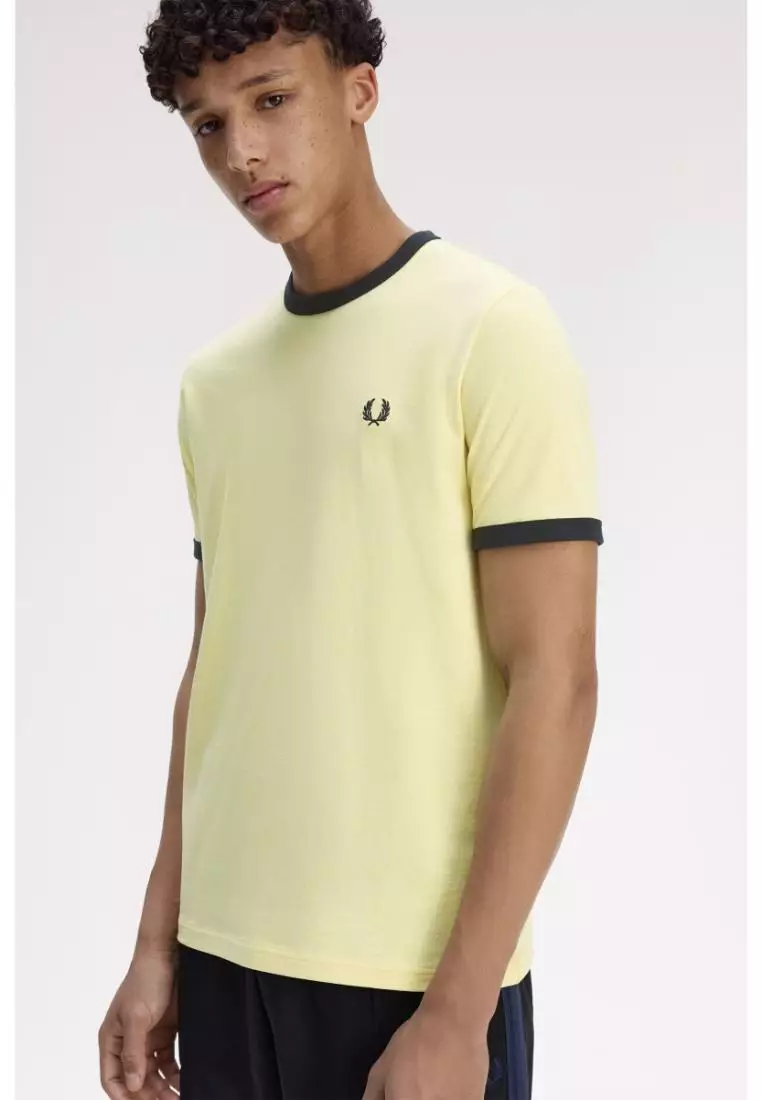 Fred Perry M3519 Ringer T-Shirt (Champion's Gold / Navy)