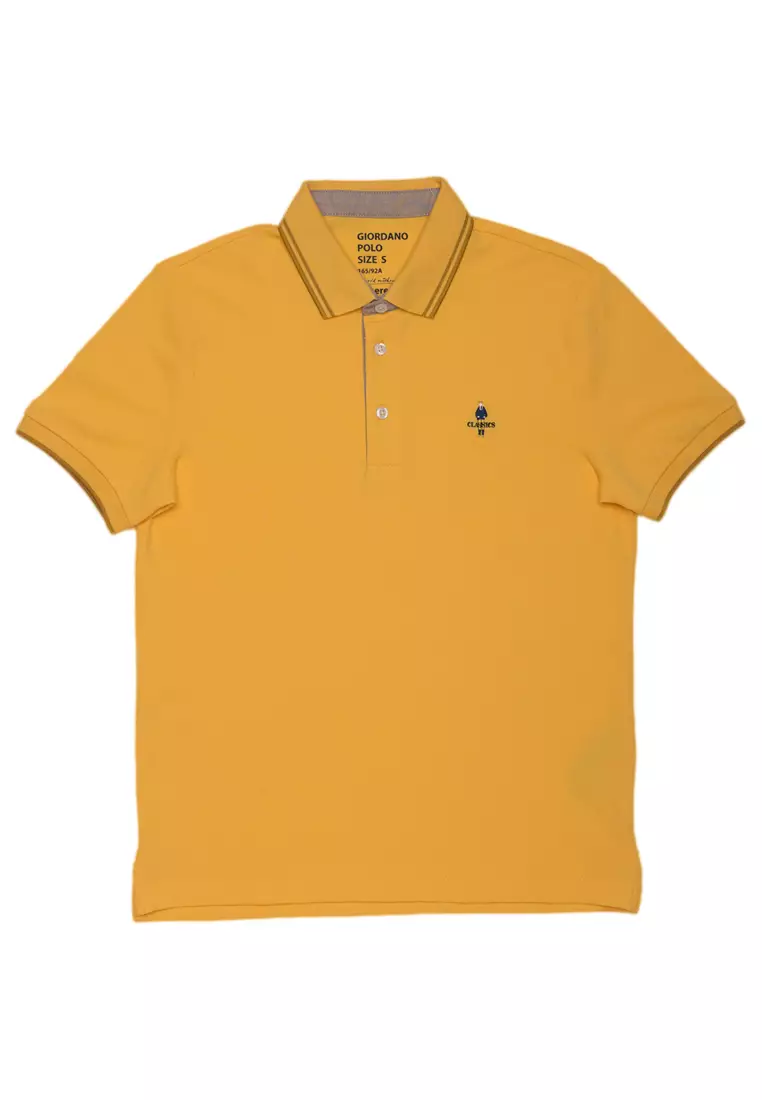 Giordano yellow on sale polo shirt