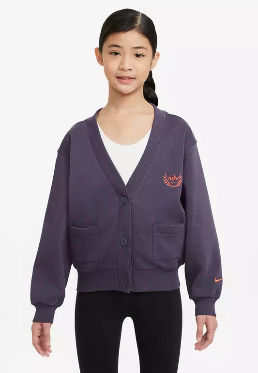 Sportswear Club Fleece Big Kids' (Girls') Cardigan