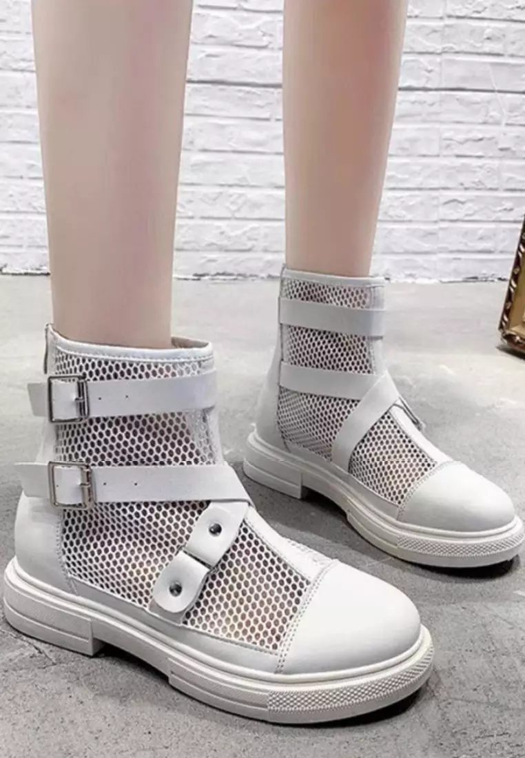 Buy Twenty Eight Shoes VANSA Synthetic Leather Mesh Booties VSW