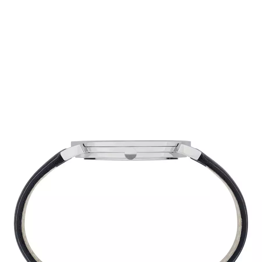 Pigalle Plissée Black Leather Watch