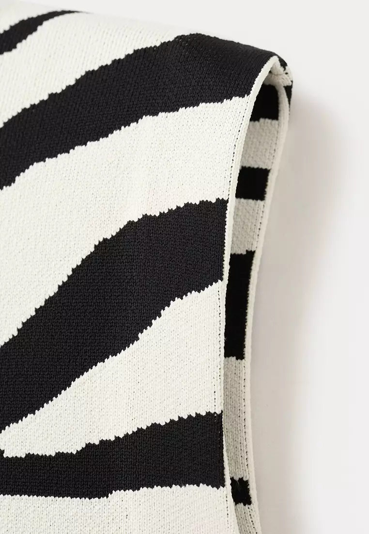 Zebra Print Knit Top