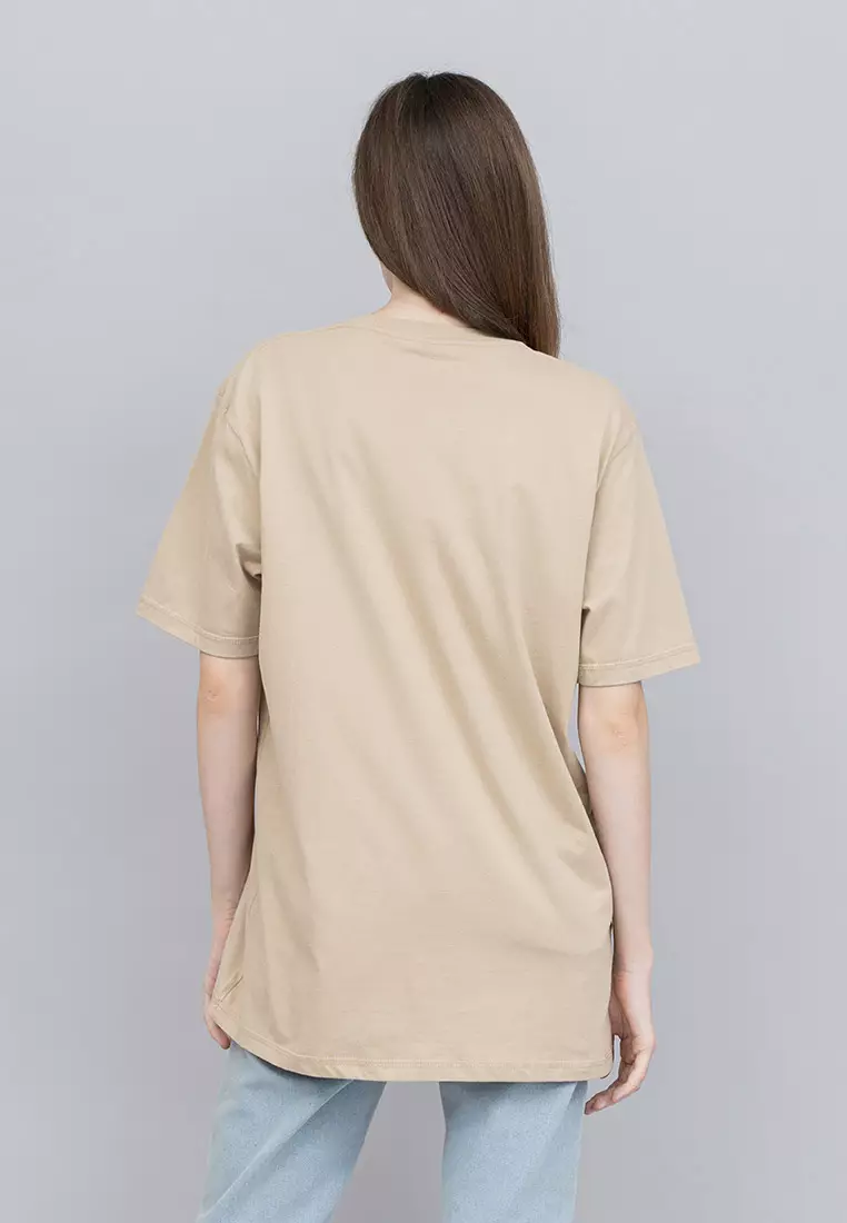 Houseofcuff T-shirt Kaos Polos Pendek Cream Wanita Tersedia Size S-4XL