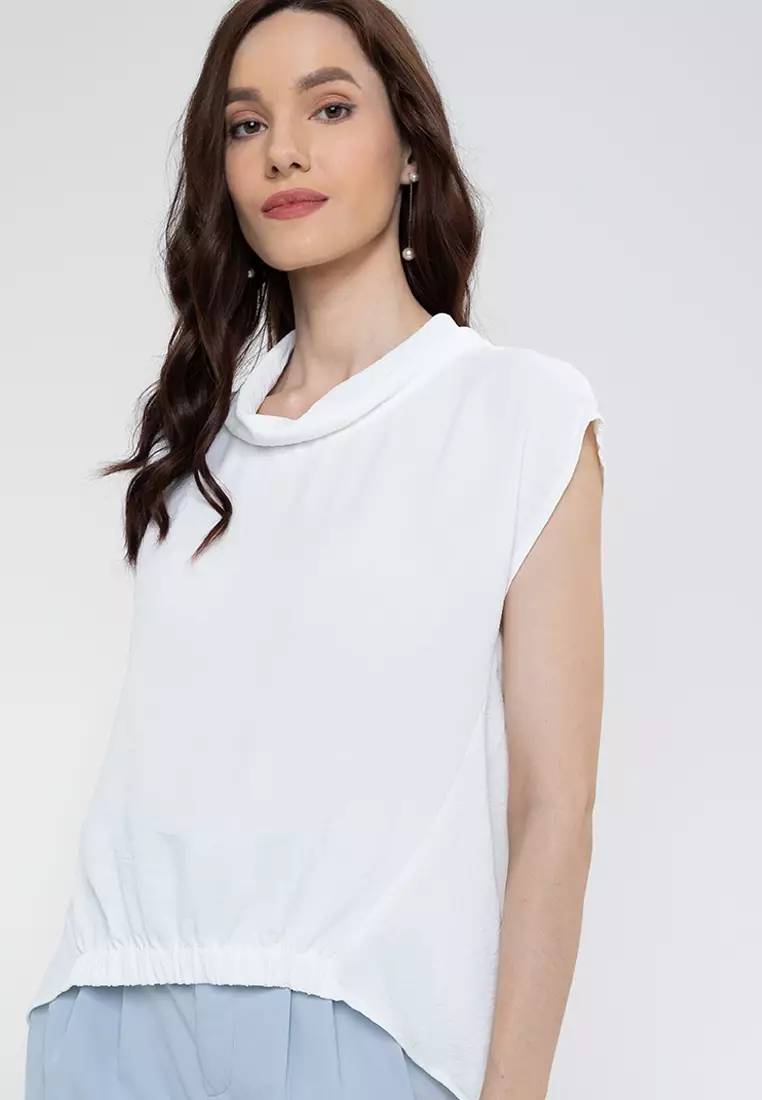 Latrice Cowl Neck Continuous Sleeve Top