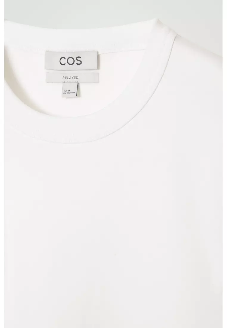 RELAXED JERSEY INTERLOCK LONG-SLEEVED T-SHIRT