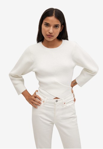 White sweater with cherries clearance