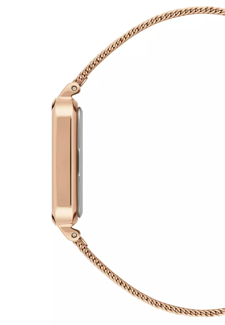 Quadro Melrose 20x27mm Rose Gold Watch White dial Mesh strap Rose Gold Female watch Ladies watch Watch for women DW