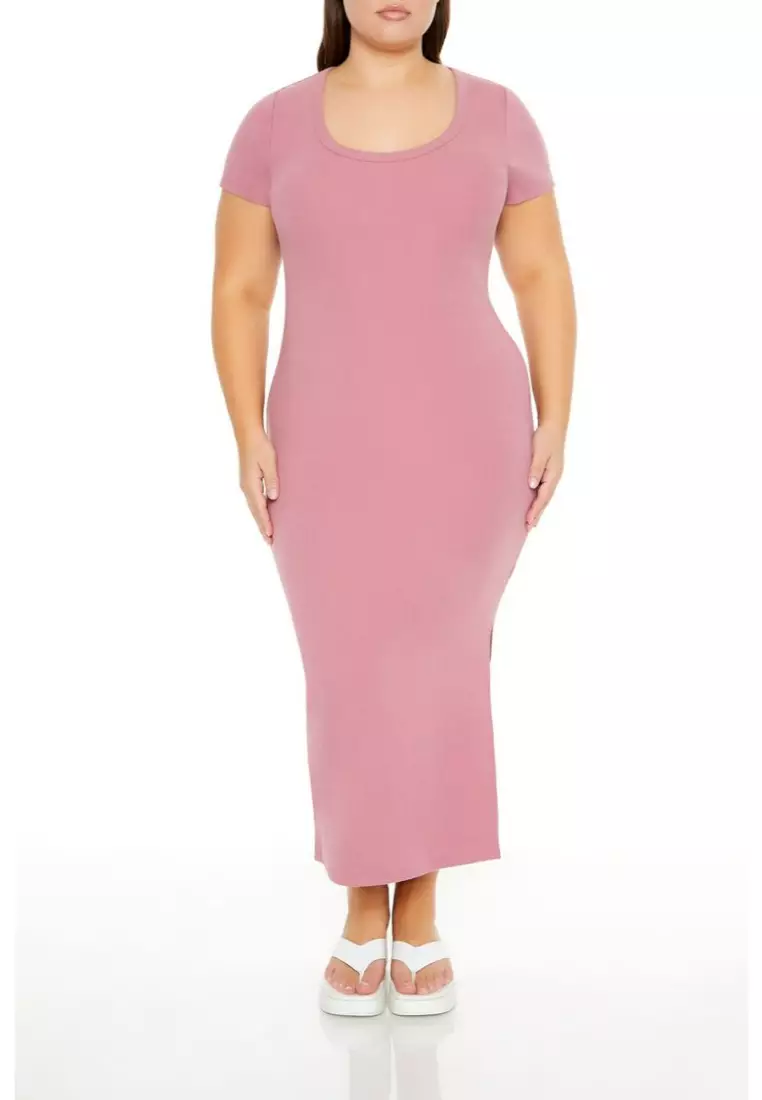 T shirt maxi dress plus size cheap