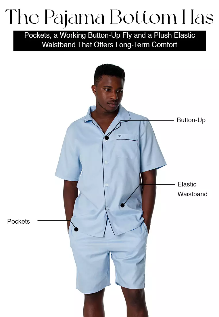 Buy DE LUCCA De Lucca Mens Short Sleeve Pajama Set Online ZALORA