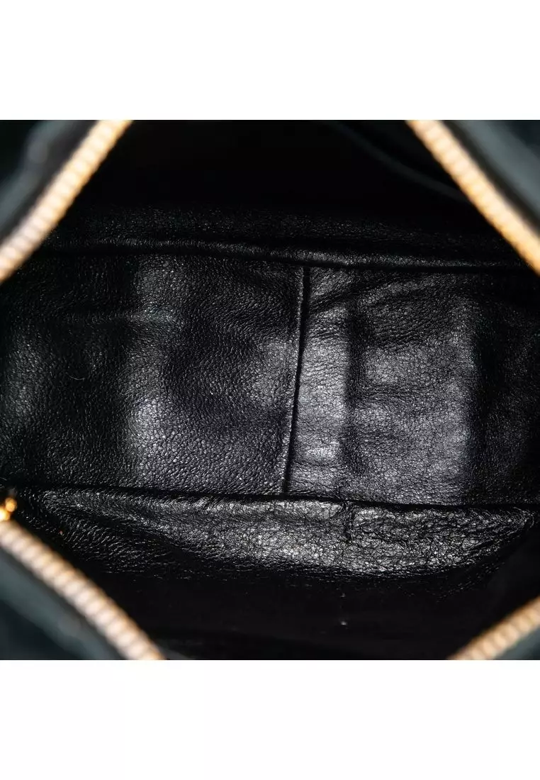 Pre-Loved Chanel Cc Quilted Velvet Handbag