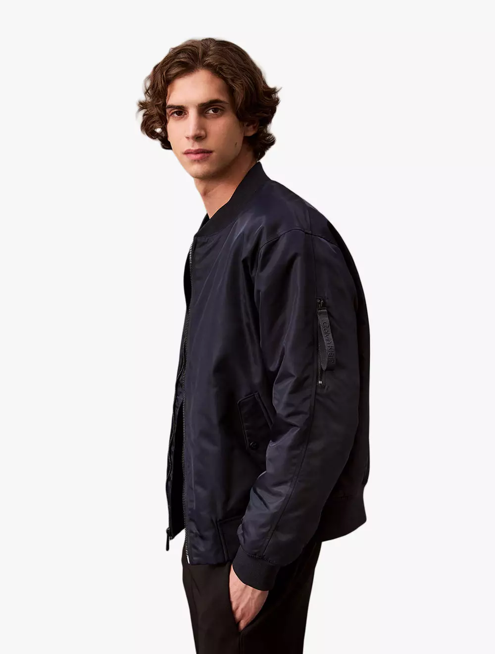 Calvin Klein - Padded Nylon Bomber Jacket - Sapphire - navy