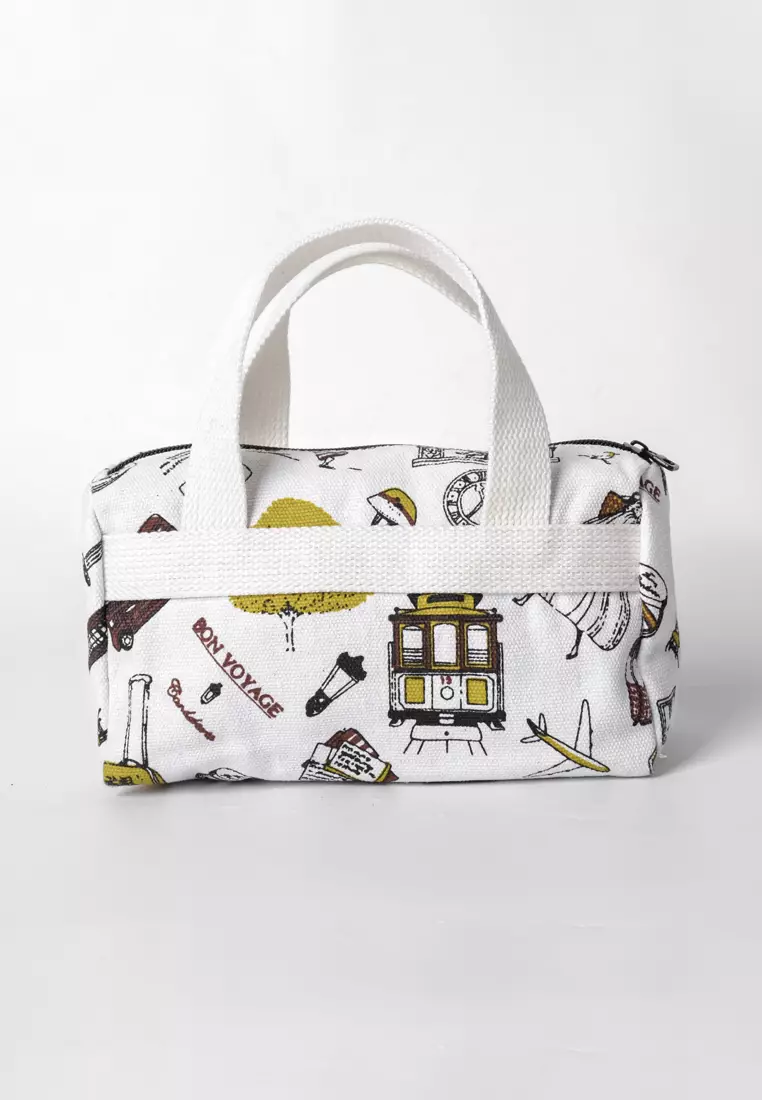 Pamole Pouch Kosmetik Bahan Kanvas Penutup Resleting - PMU Travel