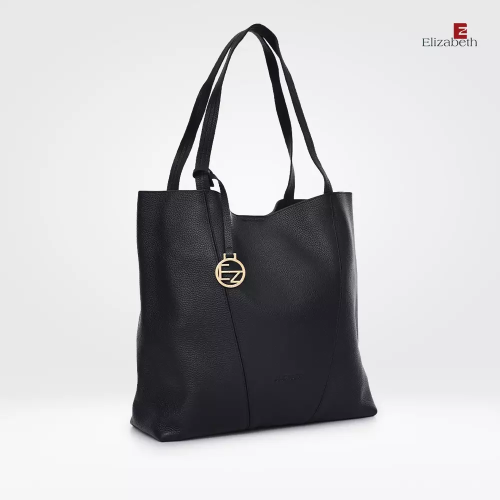 Tas Elizabeth Genuine Leather Tote Bag 0720-0494 Black