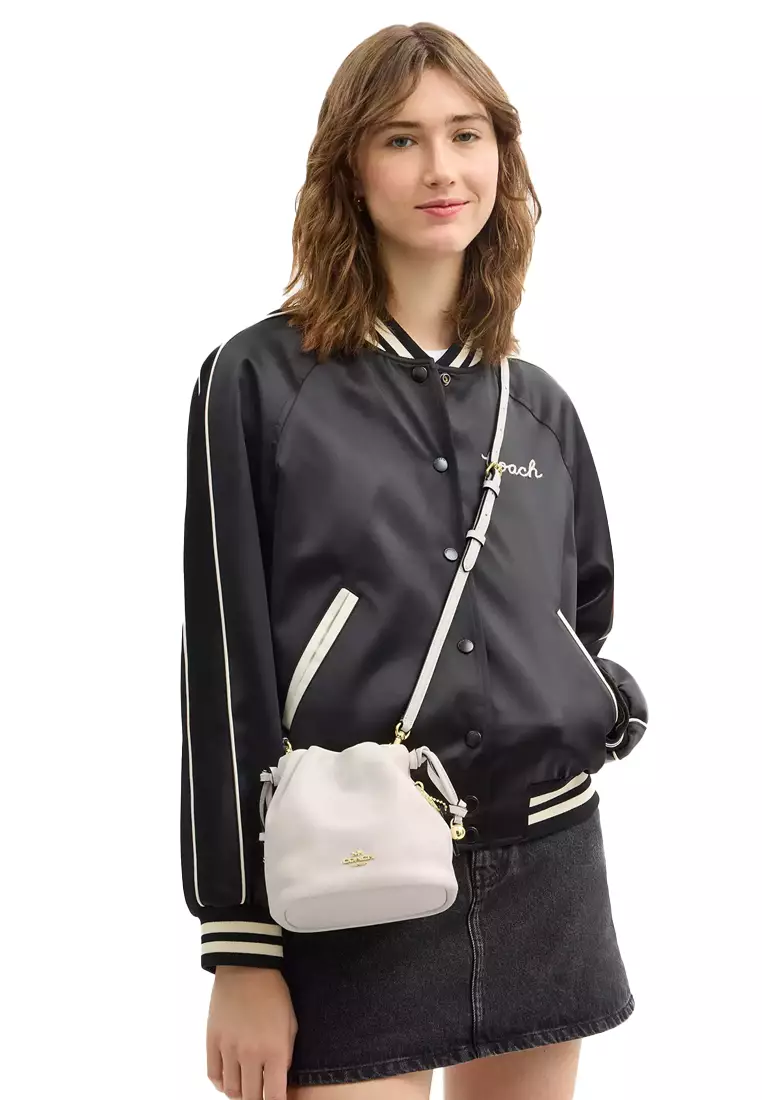 Faye Mini Drawstring Bag With Ruching CDB67