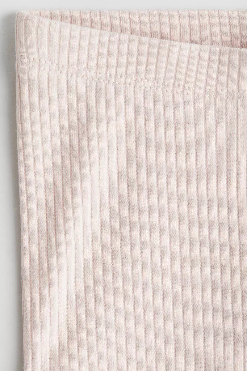 Ribbed cotton leggings