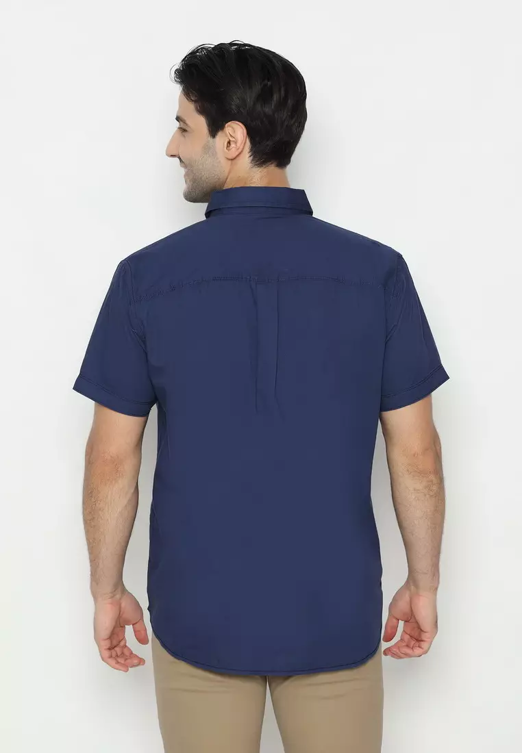 POLICE Kemeja Polos Cotton Regular Fit Pria