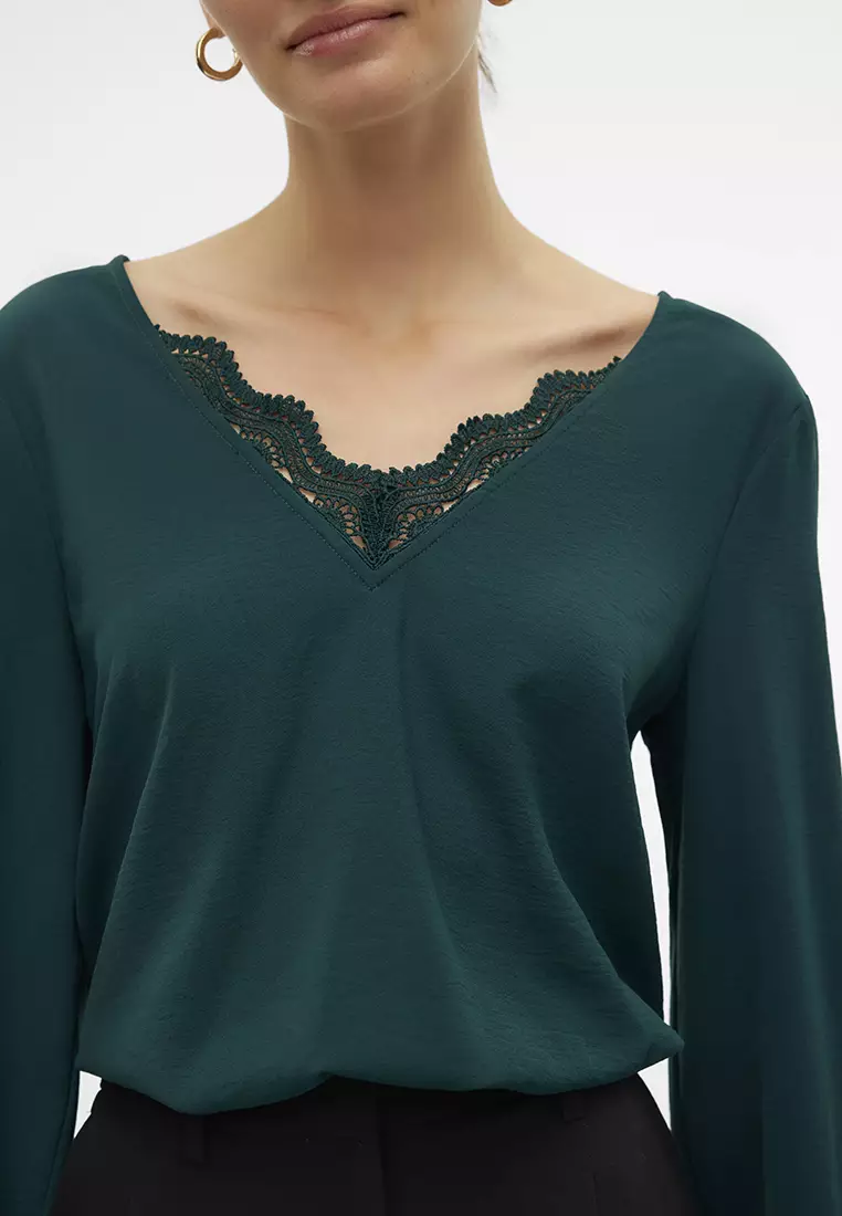 Thea Long Sleeve V-Neck Top