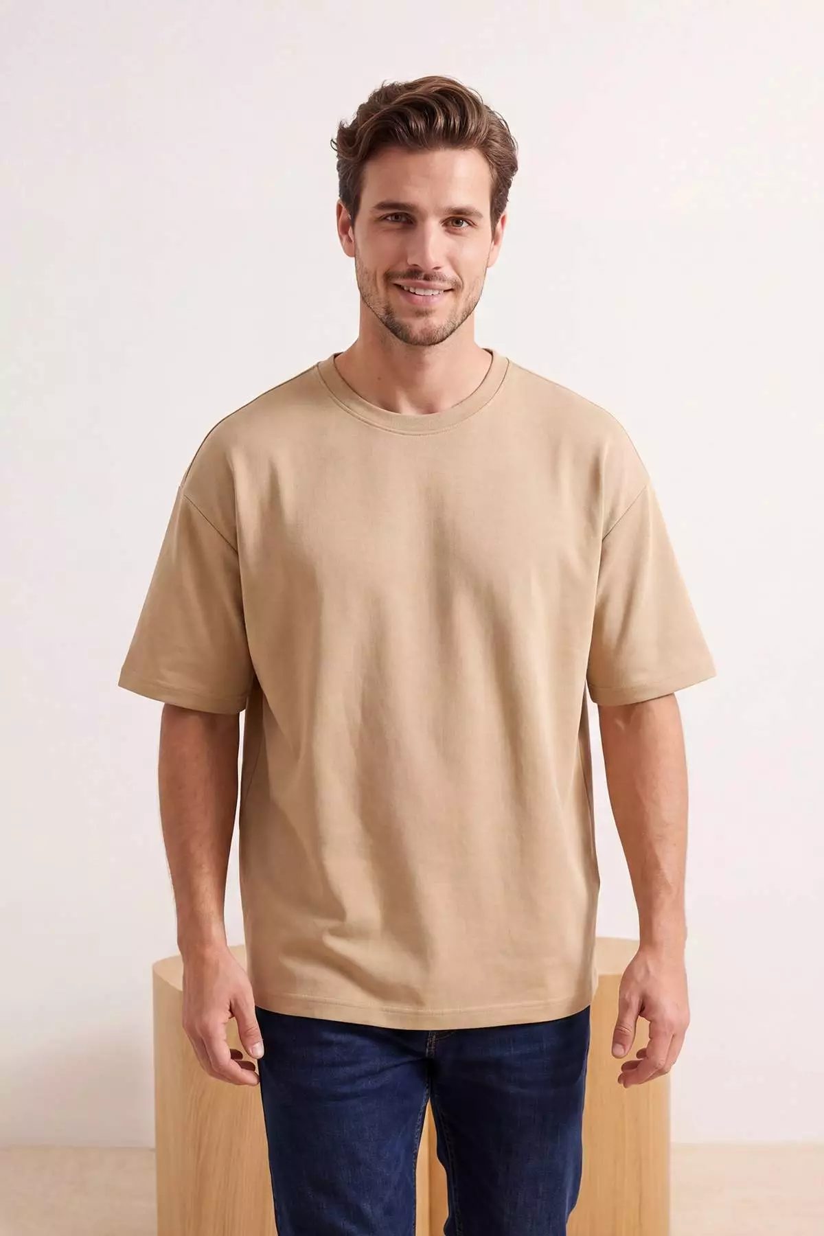 Big Size Mink Oversize/Wide Fit Big Size T-Shirt Tmnss23Ts00139