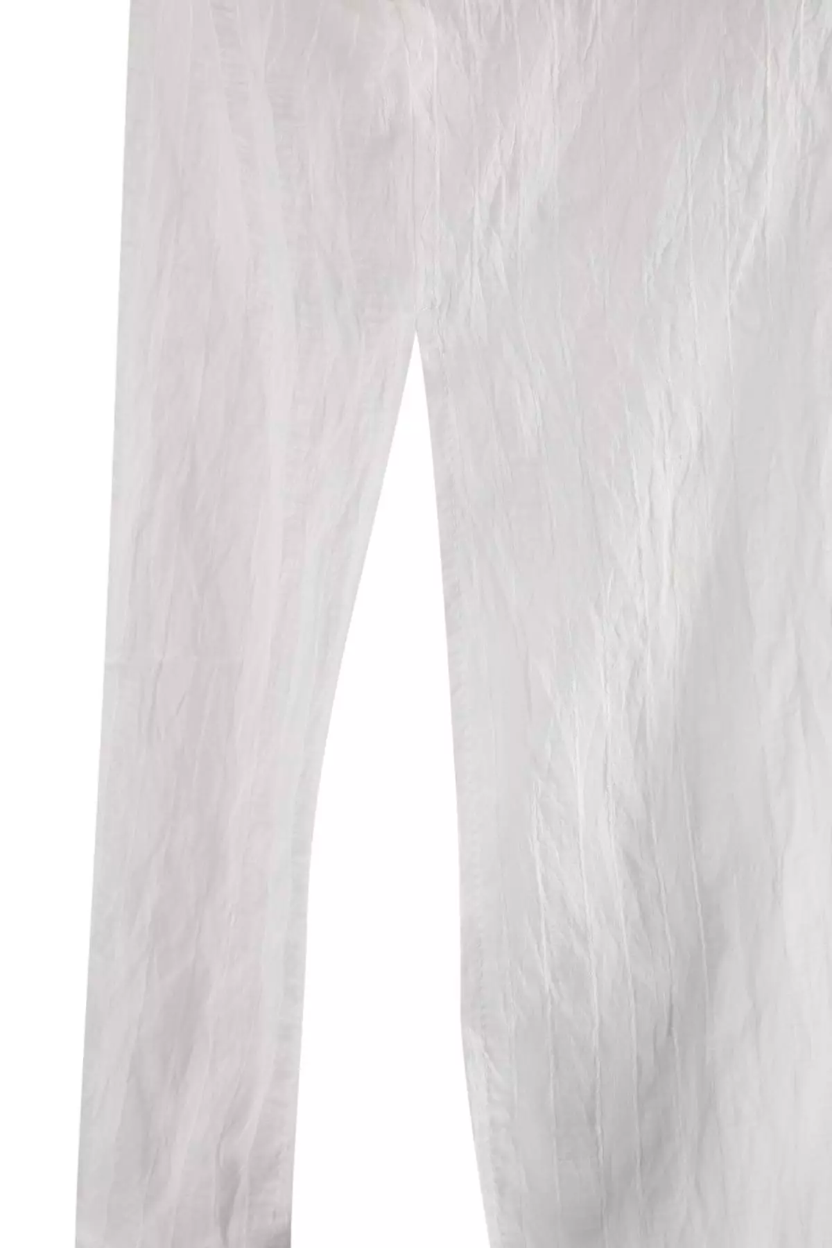 White Woven Sheer Oversized Beach Shirt Tbess26Go6