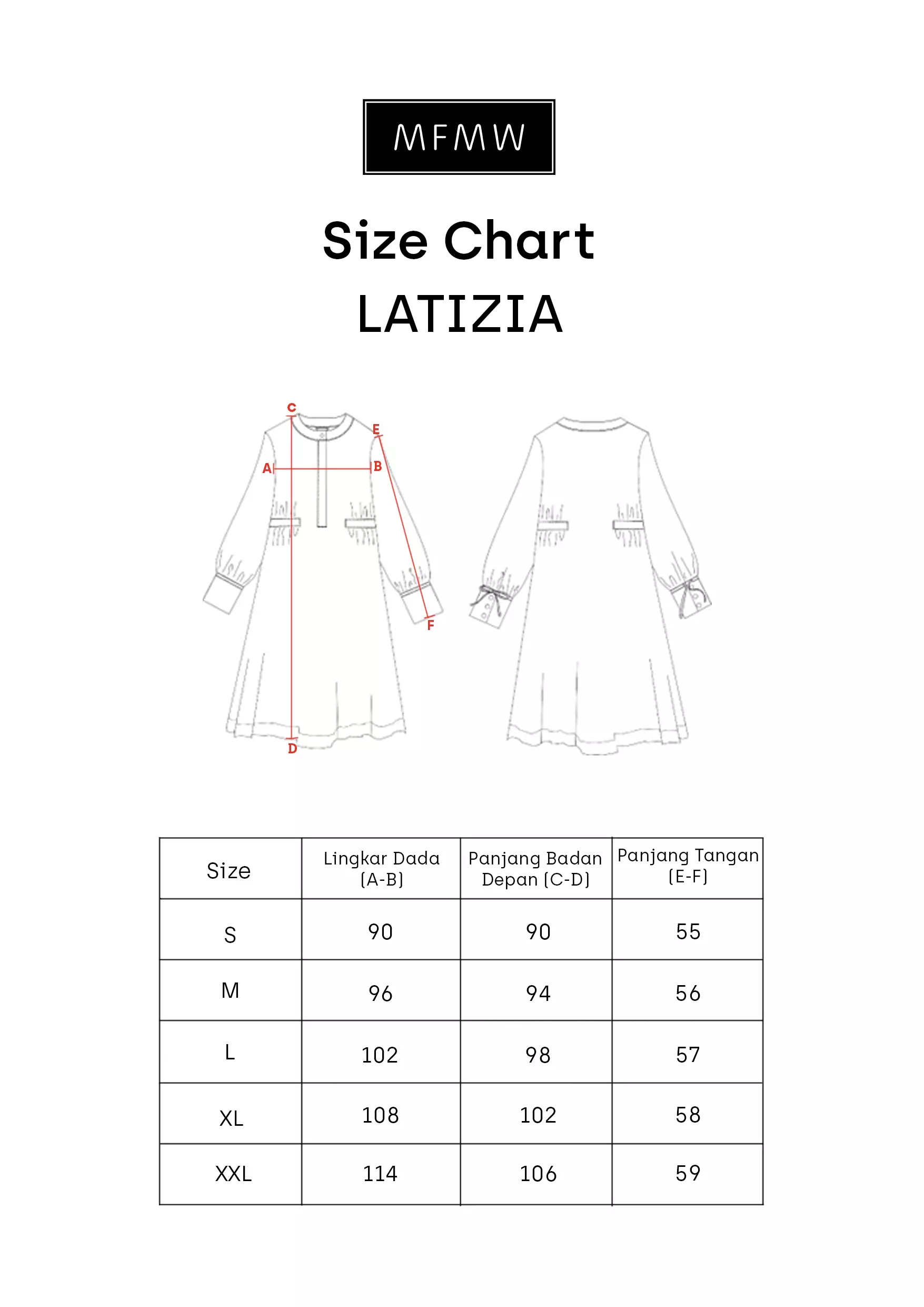 MFMW Letizia Tunik Broken White motif Salur Multicolor