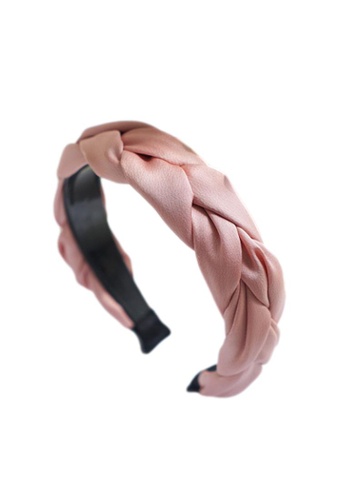 Kings Collection pink Silk Satin Braid Headband (UPHA20157) 6D058ACB9A758FGS_1