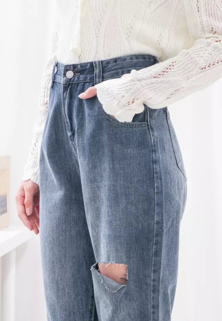 Seanna Ripped Jeans in Navy