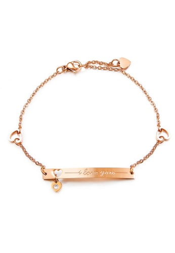 Air Jewellery gold Luxurious Apulia Heart Bracelet In Rose Gold 8CA38AC5C62F3CGS_1