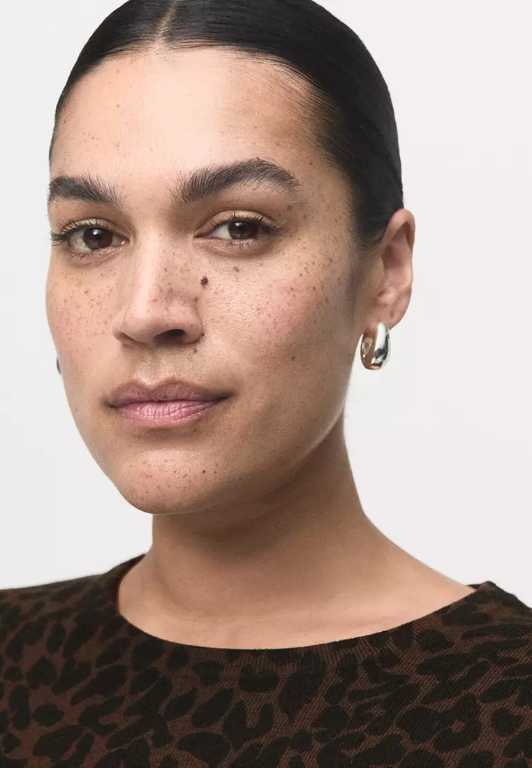 Ribbed Leopard-Print Sweater