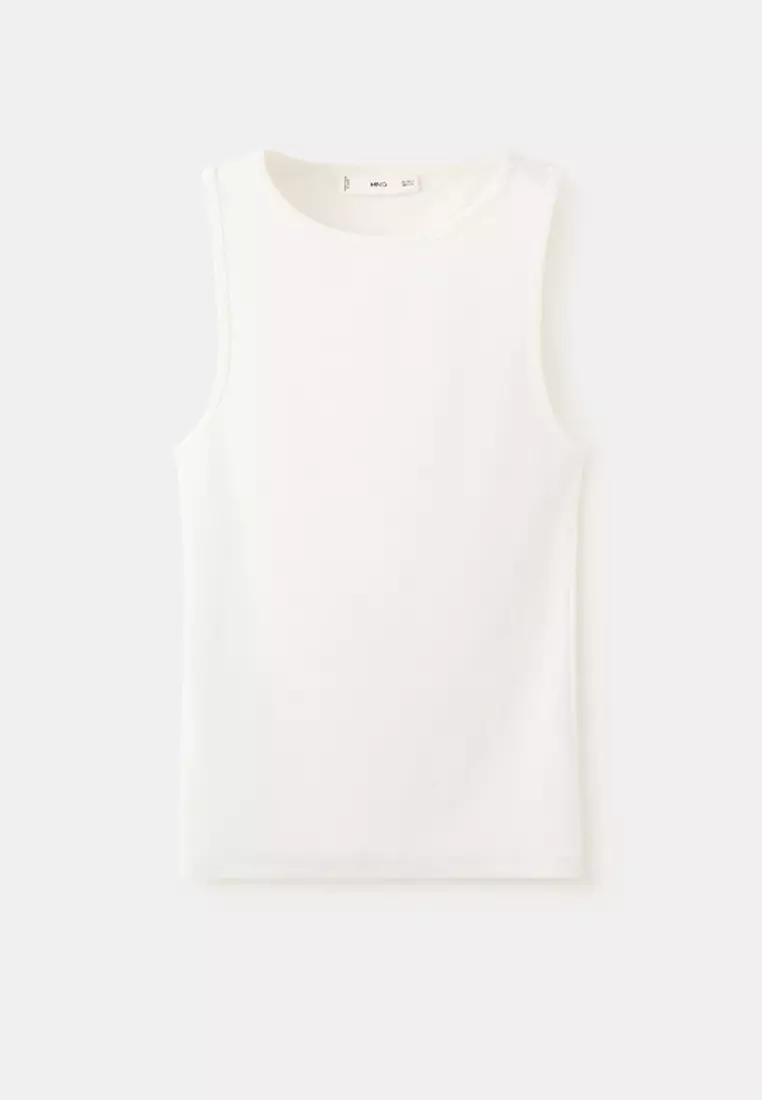 Ribbed Cotton-Blend Top
