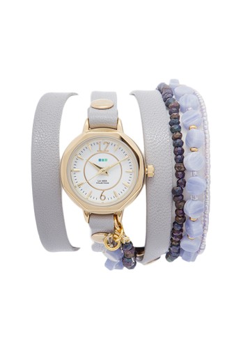 La Mer Collections Sapphire Stardust Stone Wrap Watch