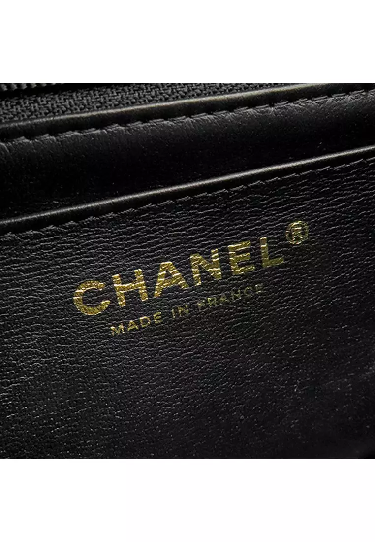 Pre-Loved Chanel Mini Rectangular Classic Lambskin Lion Charm Top Handle Flap
