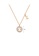 Glamorousky white 925 Sterling Silver Plated Champagne Gold Fashion Simple Hollow Alphabet X Geometric Round Pendant with Cubic Zirconia and Necklace DD2AAACB92CA59GS_2