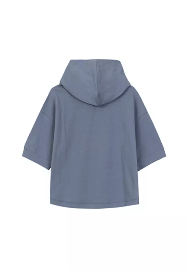 男大童短袖T恤帅气连帽T恤衫