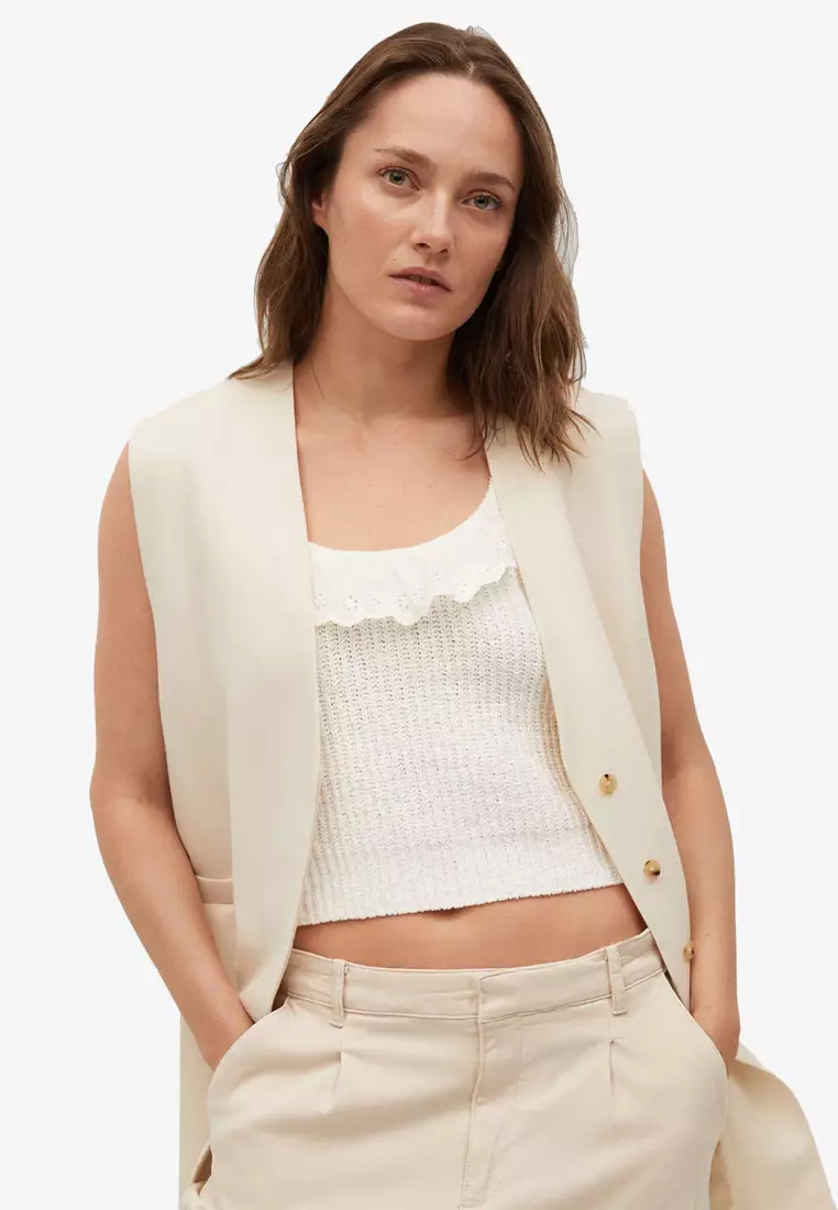 Cotton-Blend Knit Top