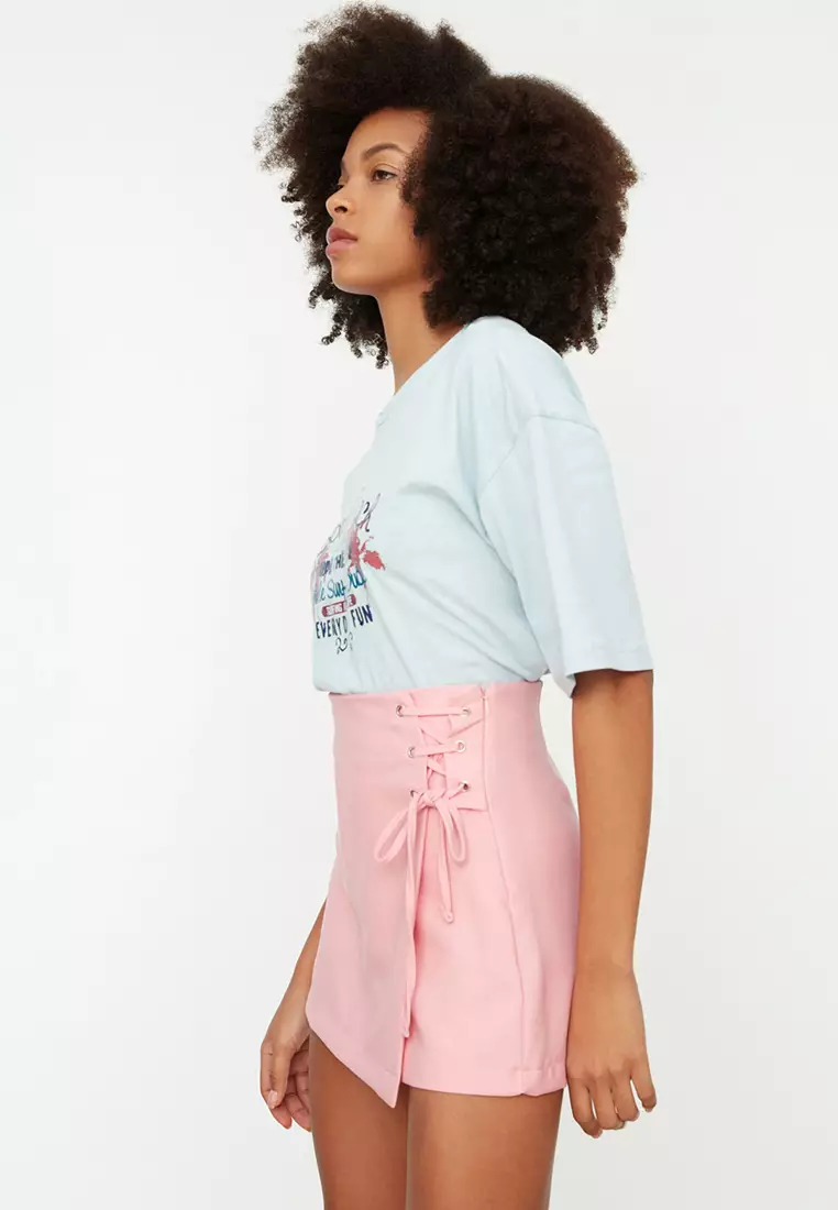 Lace Up Detail Skorts