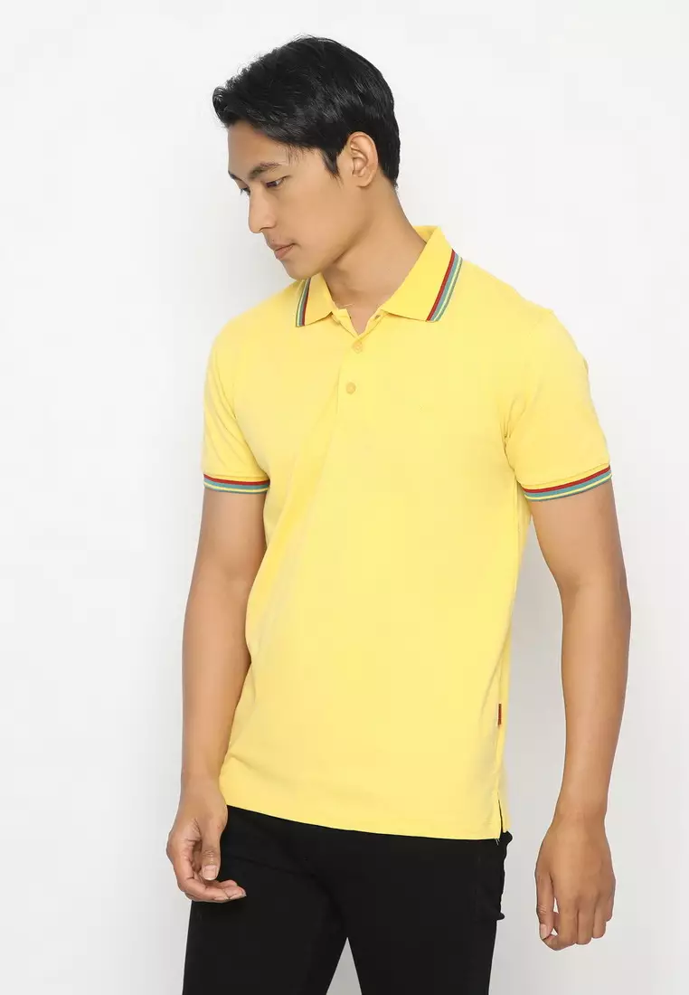 POLICE Polo Shirt Krah Stripes Pria 207200221