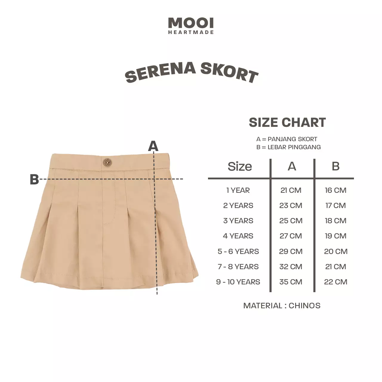 Mooi Rok Anak Perempuan Serena Skort Pants - Steel Navy