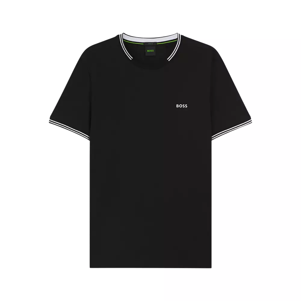 Style Taul Stretch Cotton T-Shirt Black