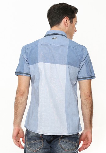 Jual LGS Slim Fit - Kemeja Fashion - Color Block - Tanpa