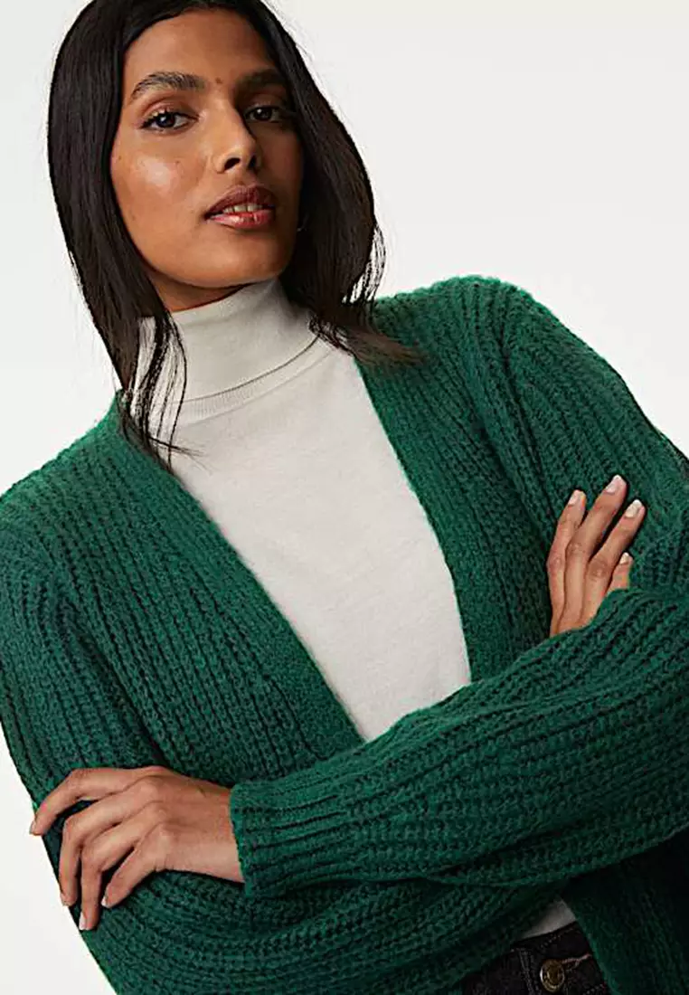 Ribbed Edge to Edge Longline Cardigan