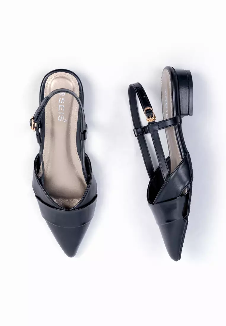 SEIS Freya Sepatu Mules Heels Wanita | Slingback Hak 3 cm